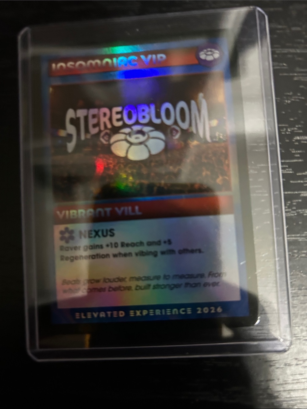 EDC Las Vegas 2026 Commemorative Card - Blue & Purple Holographic